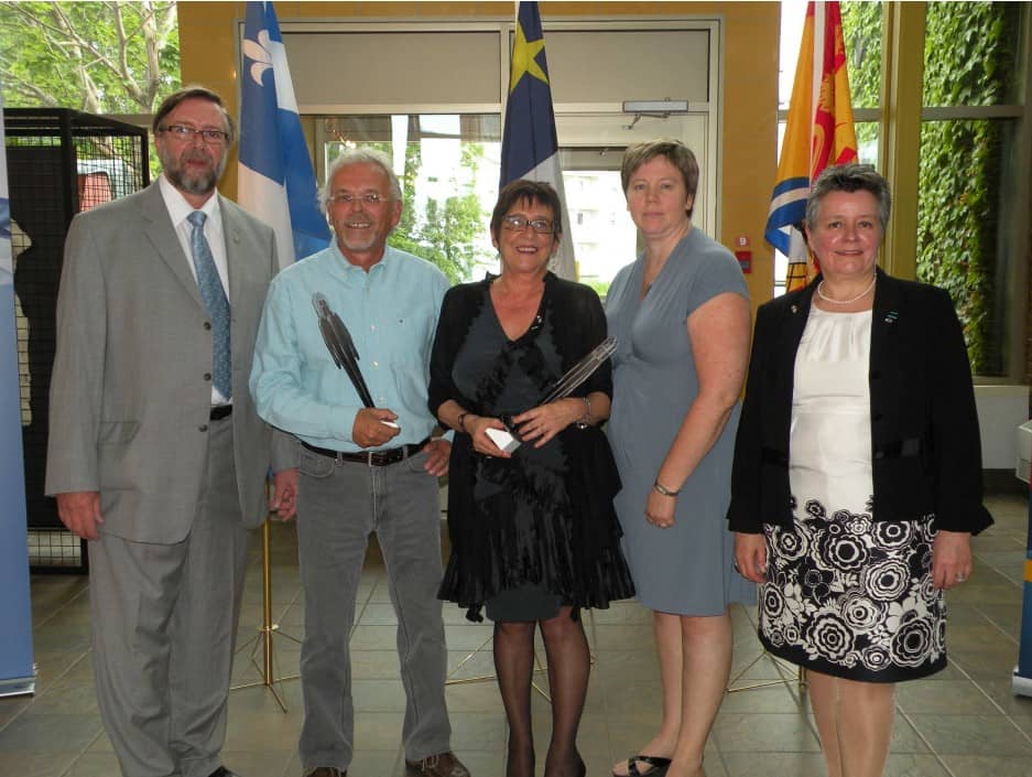 Photo de la remise du prix